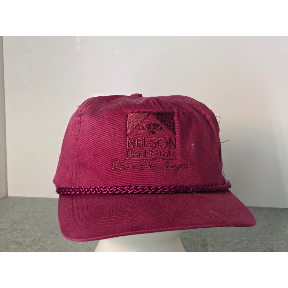 Nelson Real Estate Trucker Hat Cap Rope Strapback One Size Retro